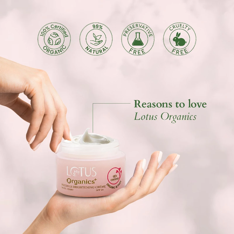 Lotus Organics Precious Brightening Creme SPF 20, 50 g-10.webp